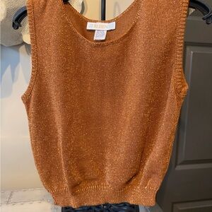 JP Beringer Gold Sleeveless Top